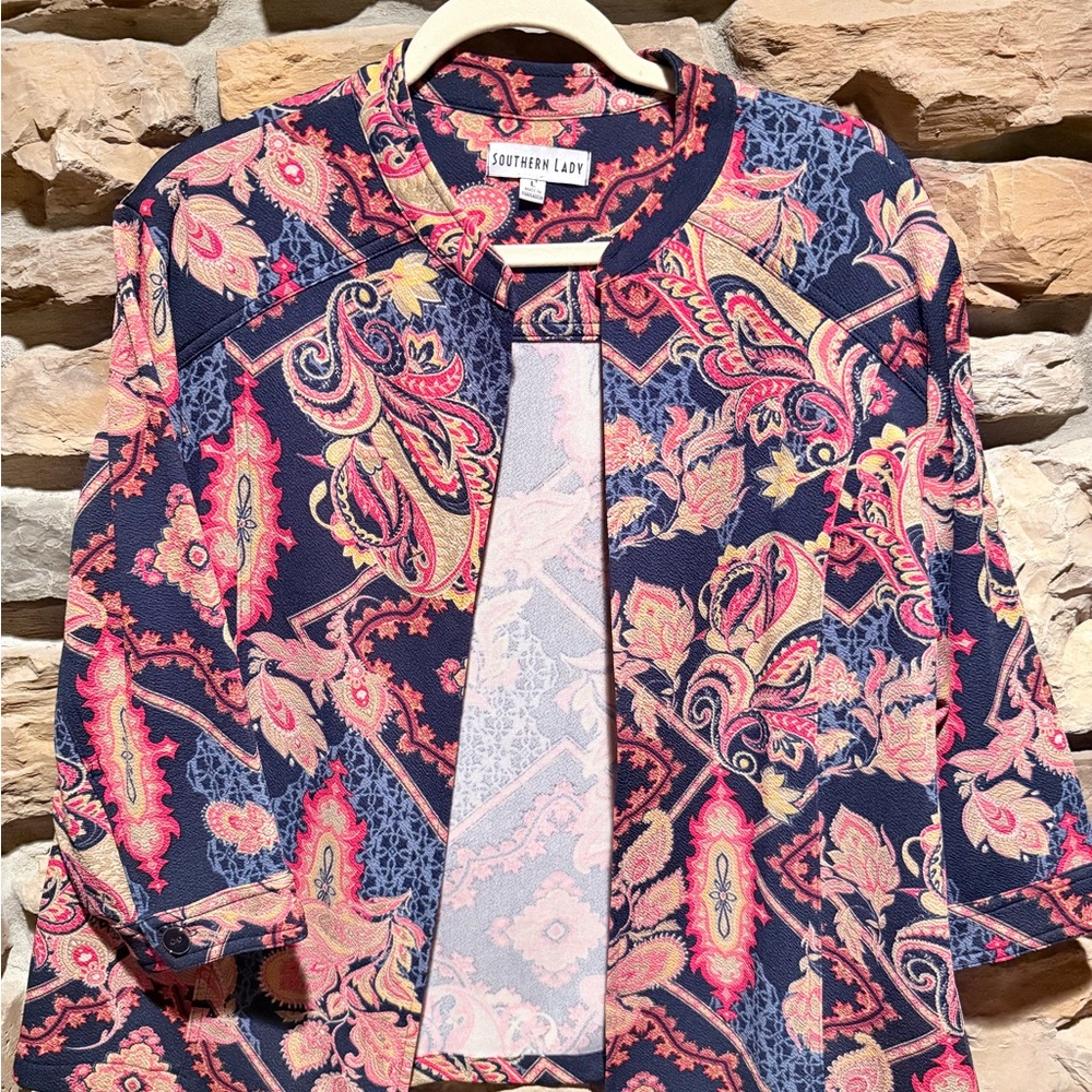 Southern Lady Multicolor Paisley Top